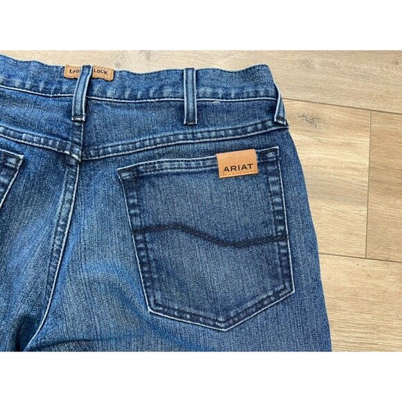 ARIAT BLADE RELENTLESS Mens 30X34 Western Embroidered Relaxed Boot Blue Jeans - Picture 9 of 10